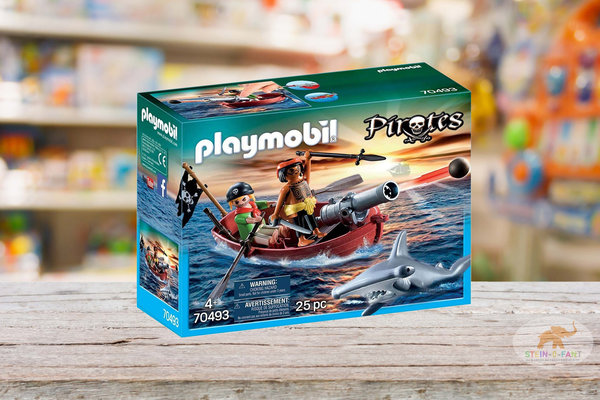 Playmobil 70493 - Piraten Set Pirates Ruder-Boot mit Hammerhai
