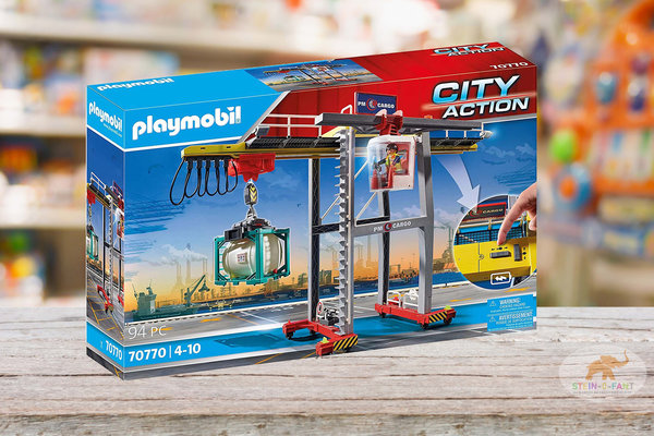 Playmobil®  70770 City Action - Portalkran mit Containern, Konstruktionsspielzeug