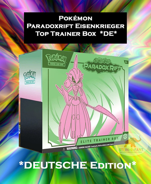 Pokémon - Karmesin & Purpur 4 Paradoxrift Eisenkrieger Top Trainer Box  *DE*
